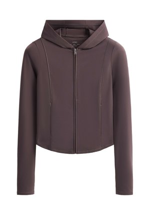 OYSHO, LIGHT WARM CROPPED TECHNICAL JACKET. - Sweat zippé - purplish brown