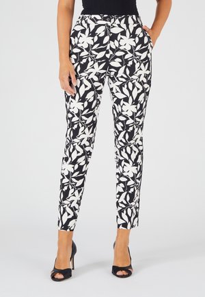 Damart Pantalon classique - noir feuillage