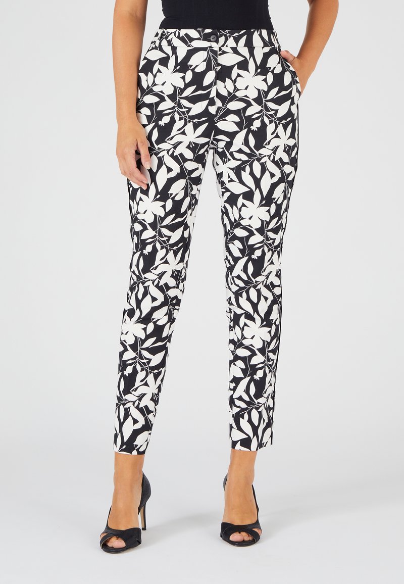 Damart Pantaloni - noir feuillage