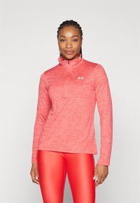 Under Armour - TECH 1/2 ZIP TWIST - Hosszú ujjú felső - red solstice/white Miniatűr kép 1