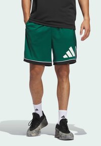 adidas Performance BADGE 9IN - Urheilushortsit - team dark green black