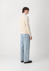 Tommy Hilfiger STRUCTURE ROLL NECK - Svetr - heathered oatmilk