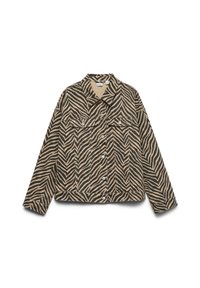 Τζιν μπουφάν - silver mink aop zebra