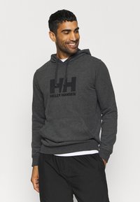 Helly Hansen HH LOGO - Mikina s kapucí - ebony melange