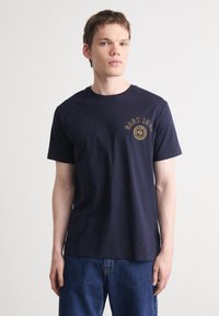 GANT GARMENT WASHED - Marškinėliai su spaudiniu - evening blue