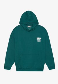 Tiefer Hoodie mit einer Kängurutasche, Kapuze mit Zugband und gerippten Bündchen. Mit einem weißen Logo-Graphic auf der linken Brust. Weicher Stoff.