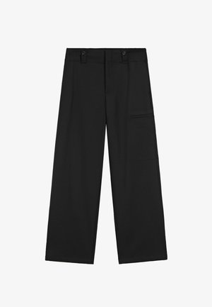 Massimo Dutti, CARGO PANTS WITH HEM BUTTON DETAIL - Broek - black