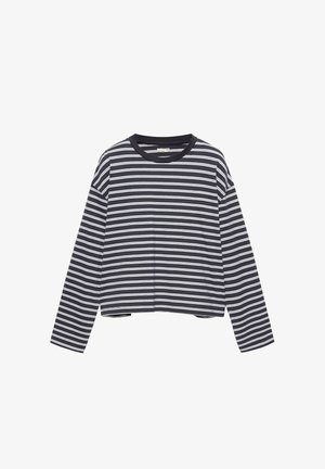 PULL&BEAR, LONG SLEEVE BOXY FIT - T-SHIRT. - Longsleeve - blue white