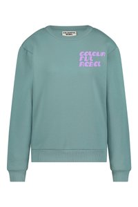 Colourful Rebel PUFF LOGO - Sudadera - mineral blue