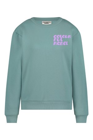 Colourful Rebel PUFF LOGO - Sweatshirt - mineral blue