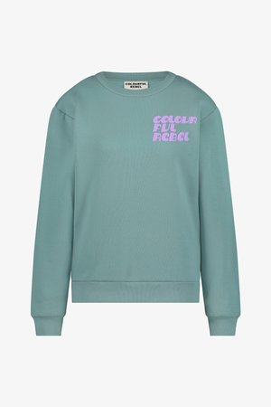 Colourful Rebel PUFF LOGO - Camisola - mineral blue