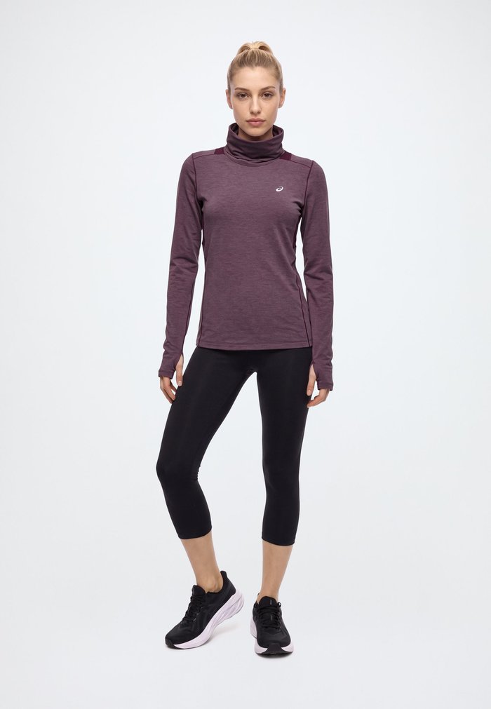 ASICS NAGINO RUN WINTER - Long sleeved top - dark aubergine