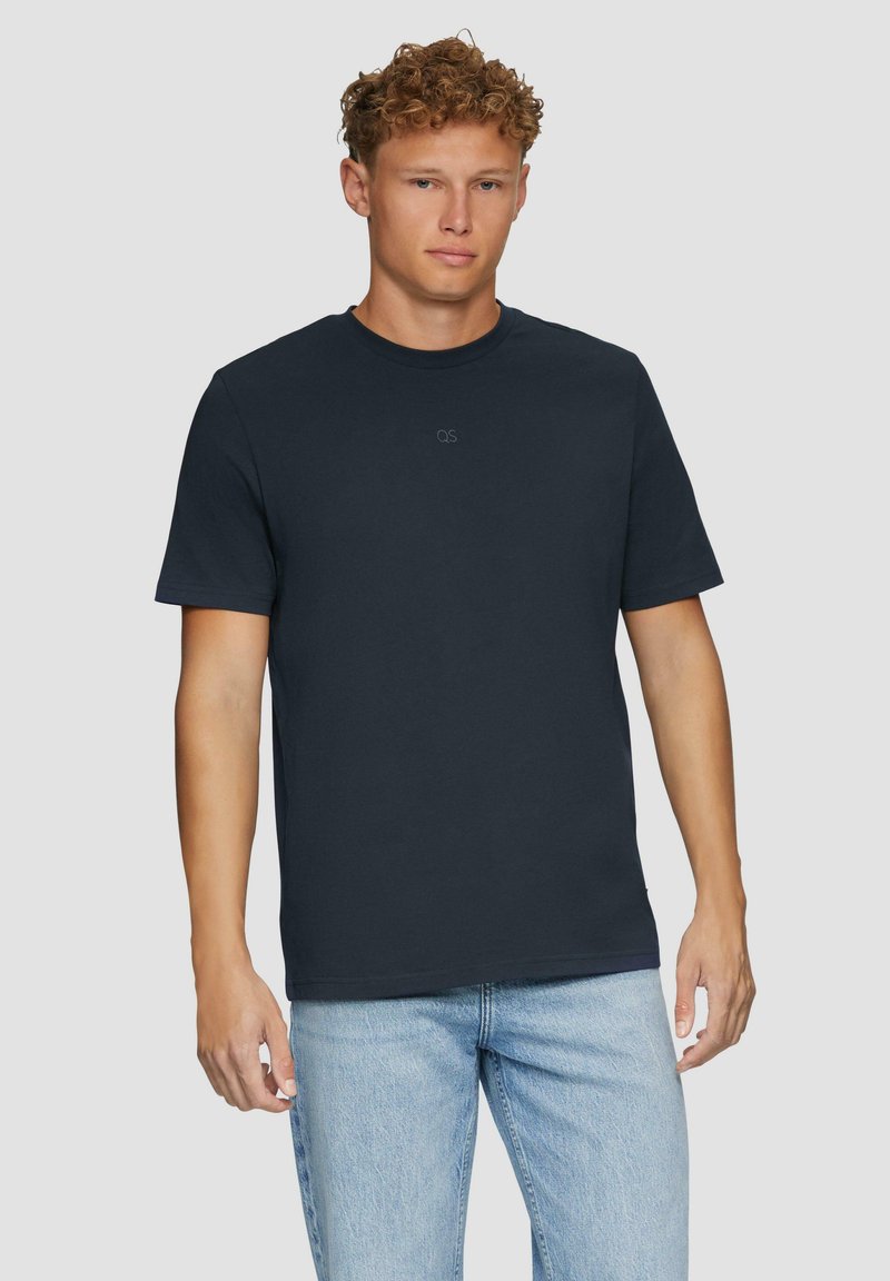 QS MIT LOGO - T-shirt basic - dunkelblau