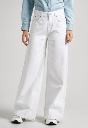 WIDE LEG MW COATED - Wide leg - denim