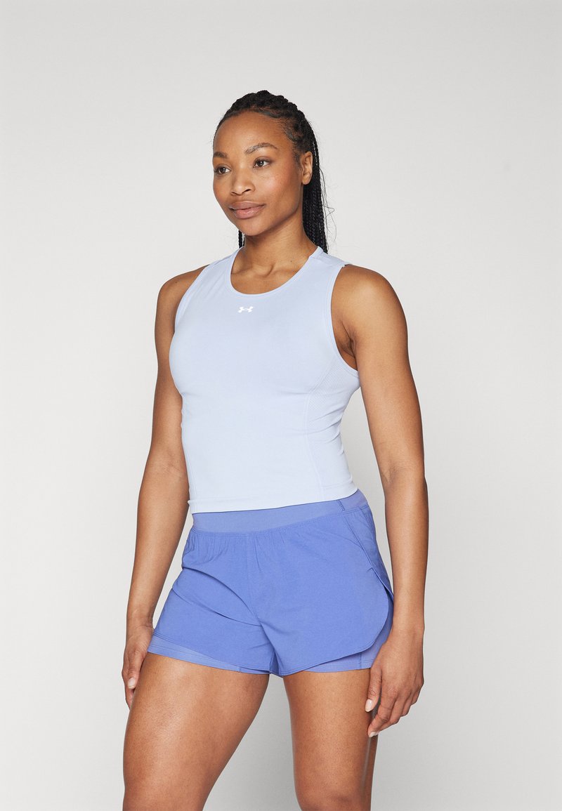 Under Armour TRAIN SEAMLESS - Topper - celeste/white