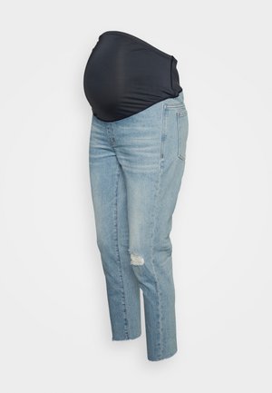 Madewell MATERNITY WASH RIPS CONEY - Calças de ganga de perna direita - coney
