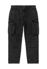 Terranova ACID WASH Jeans baggy nero denim