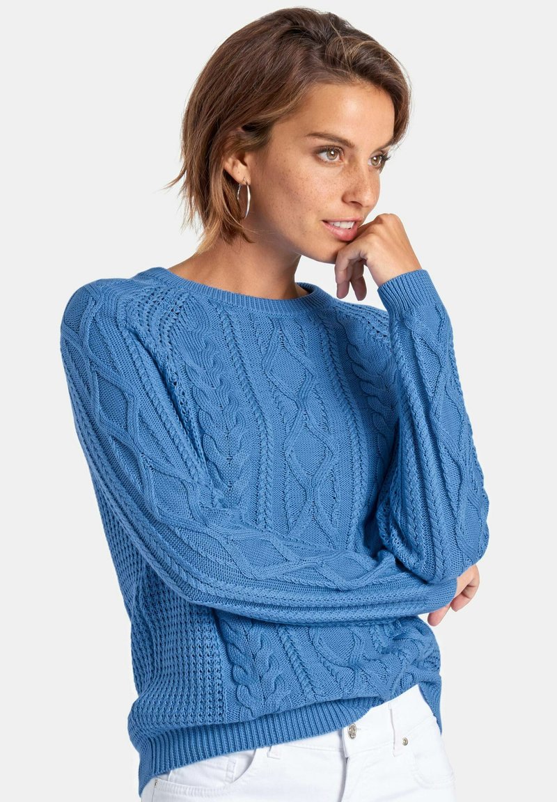 PETER HAHN Pullover - gentian blue