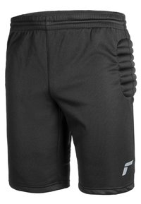 Pantalones cortos deportivos negros con una textura suave, cintura elástica y un detalle ribeteado decorativo en el lateral. Presenta un pequeño logo en la parte frontal.