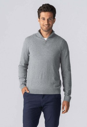 HALF ZIP - Sweatjakke - grey melange