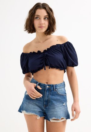 CROP LAZO - Blusa - azul