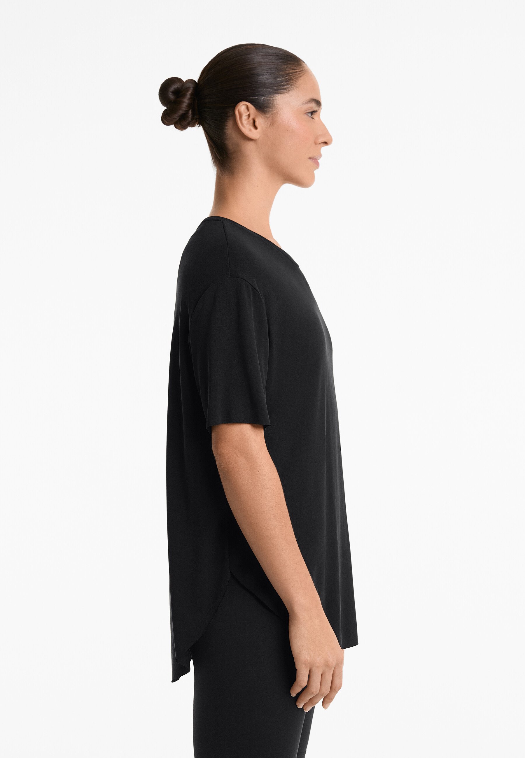 OYSHO MODAL - T-shirt basic/czarny - Zalando.pl