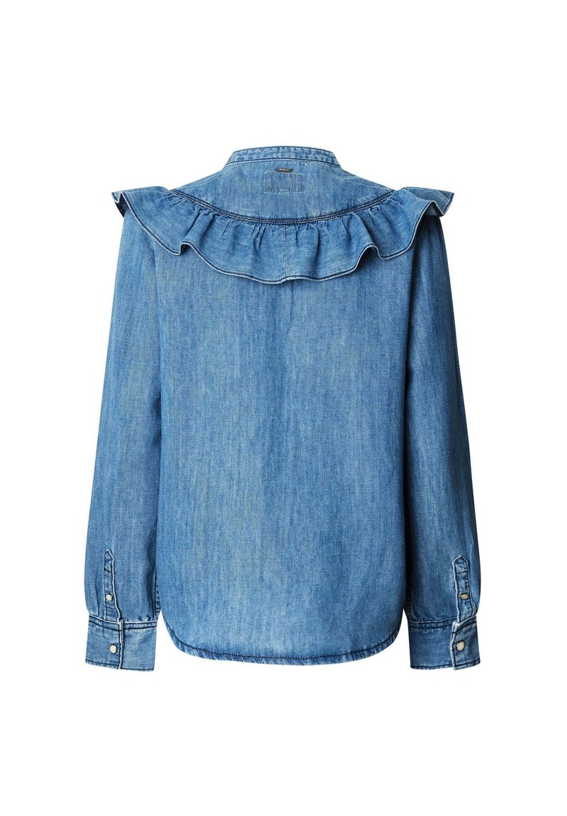Pepe Jeans Paiton Camicia Corta Donna, Scollo A V, Volant, Vestibilità Crop, In Voile Leggero