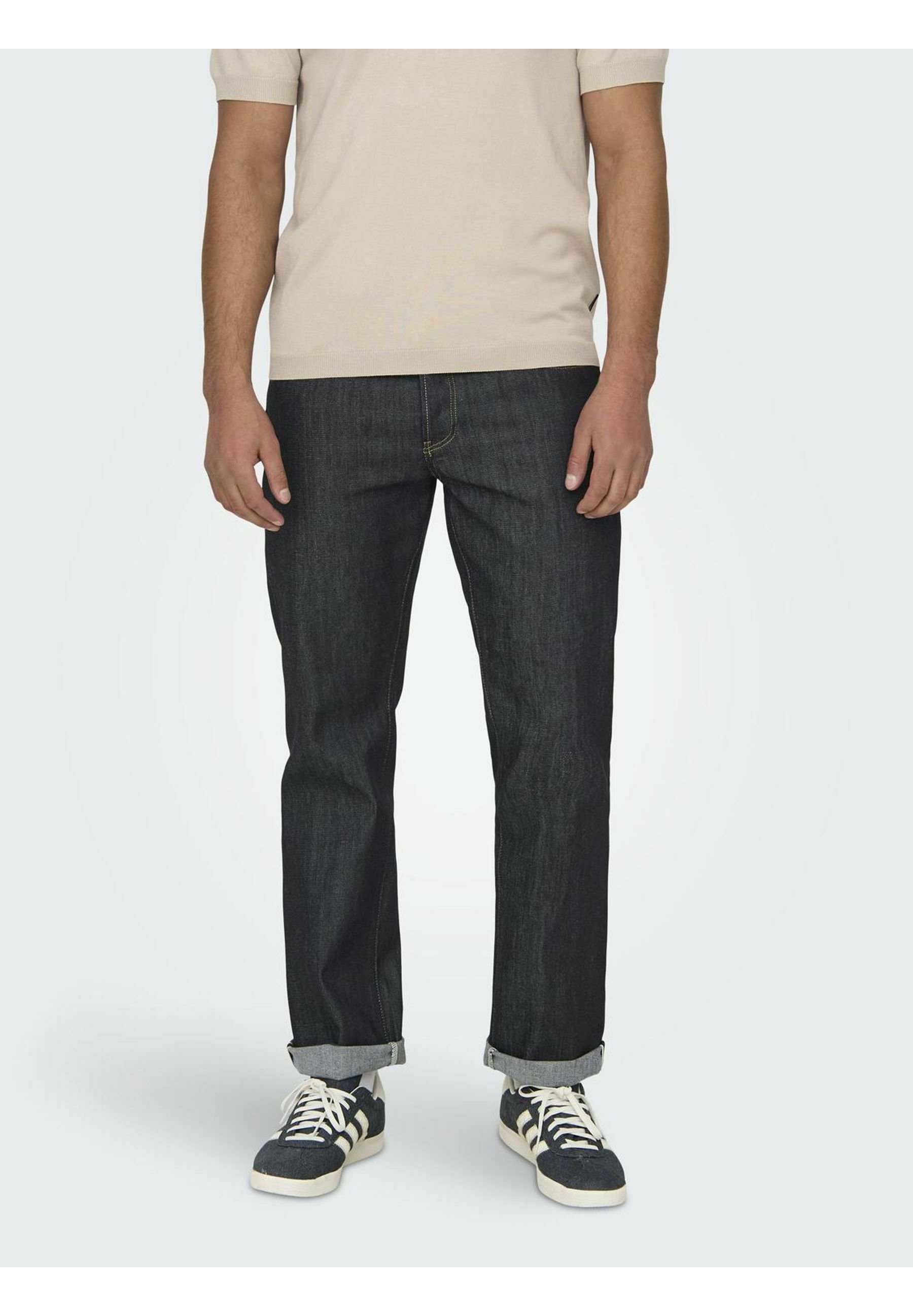 Only & Sons Jeans Uomo, Slim Fit, Stone Washed, 98% Cotone 2% Elastan, Taglia 32/32