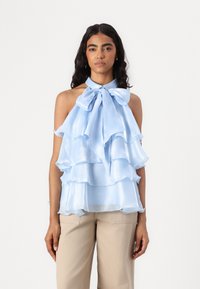 YAS - YASELOISE SHINY HALTER NECK - Pusero - clear sky Pienoiskuva 1