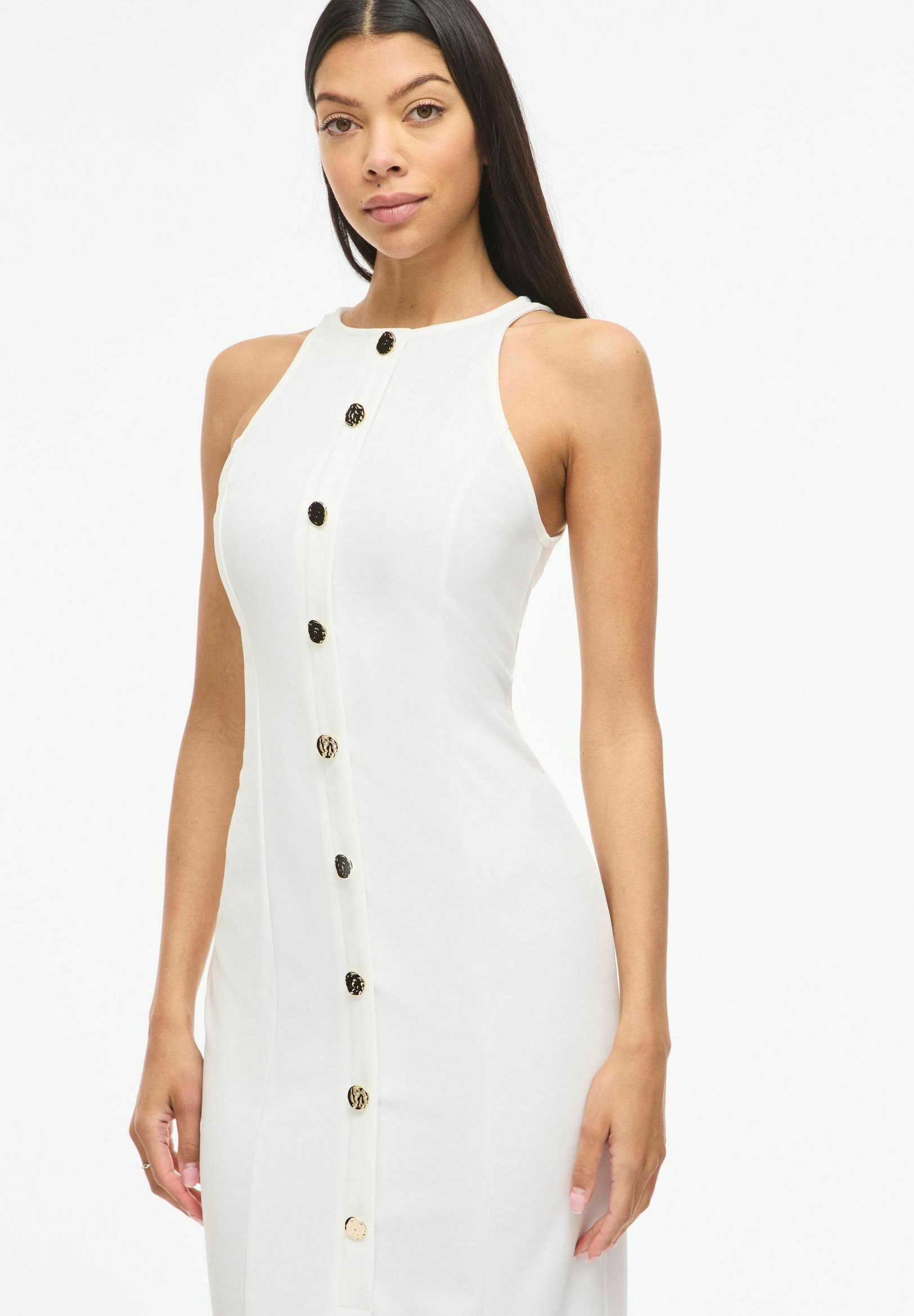 VILA Midi VICLARA Sleeveless - Day dress - snow white/white