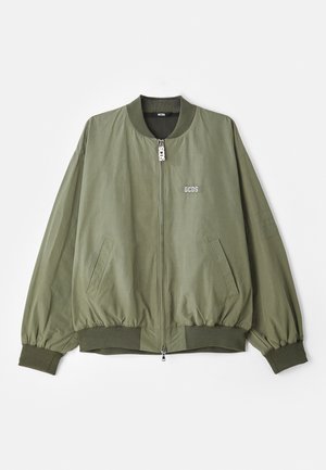 GCDS LOGO REGULAR VARSITY - Bomber stiliaus striukė - military green