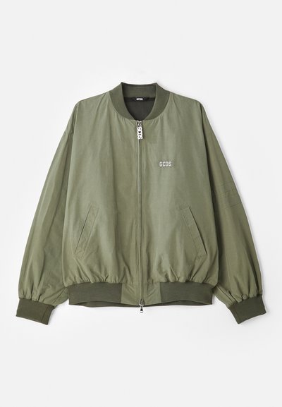 GCDS LOGO REGULAR VARSITY - Bomber Jacket - military green
