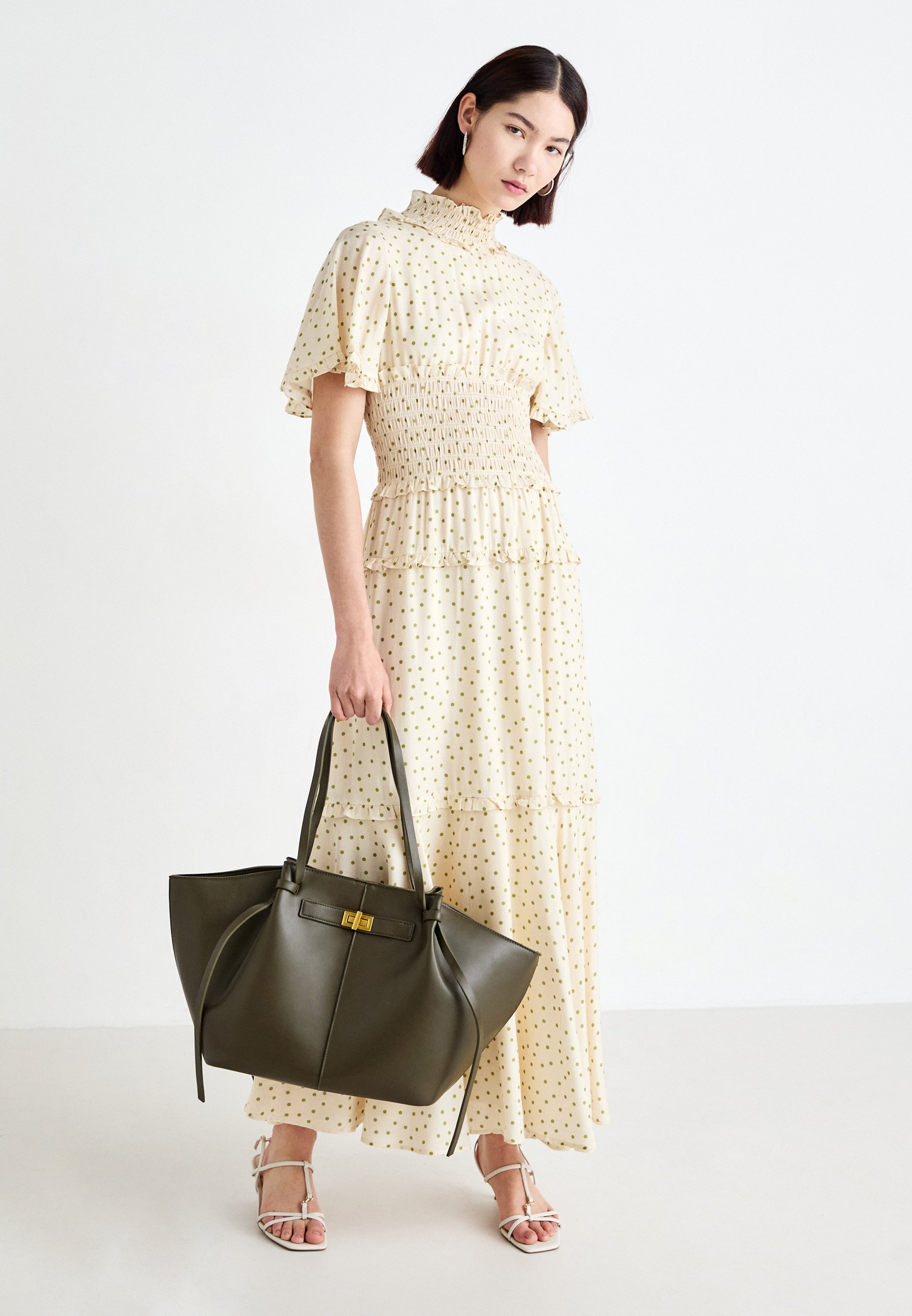 Sister Jane PERCH POLKA DRESS - Maxi dress - cream/off-white