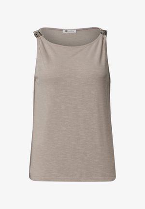 Street One, TOP WITH BOAT NECKLINE AND SHOULDER - Top - sepia sand