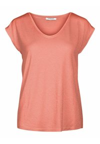 PIECES T-shirt Donna Pcbillo New Tee Noos - Maglia A Righe Mare Con Scollo A V - Vestibilità Loose