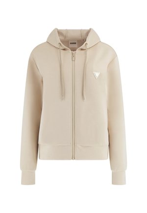 Guess MIT REISSVERSCHLUSS - Sweatjacke - beige