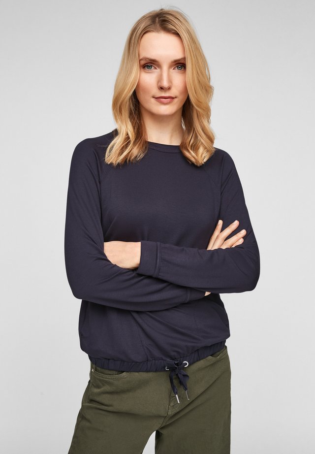 MIT GUMMIZUG - Bluse - navy