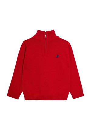 REGULAR FIT - CLASSIC HALF ZIP - Neule - red