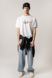 Kaotiko WASHED EXPLOSIVE PARTY UNISEX - Triko s potiskem - white