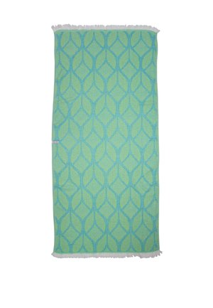 BOTANIC ART - Strandhanddoek - turquoise/lemon