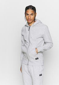 Björn Borg CENTRE ZIP HOODIE - Casaco polar - light grey melange