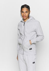 Björn Borg - CENTRE ZIP HOODIE - Užtrauktuku užsegamas treningas - light grey melange Miniatiūros vaizdas 1