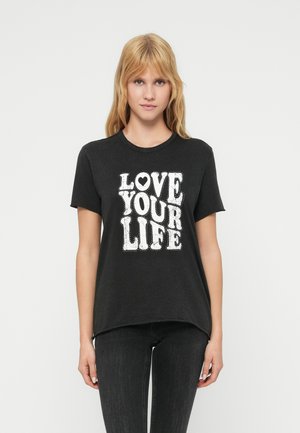 ONLLUCY LIFE STUD BOX - Tričko s potlačou - black