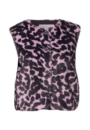 Street One Studio, FAKE FUR WESTE MIT RUNDHALS UND PRINT - Vest - pearly rose