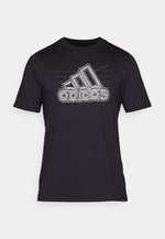 adidas Sportswear GROWTH - Print T-shirt - black - Zalando.co.uk