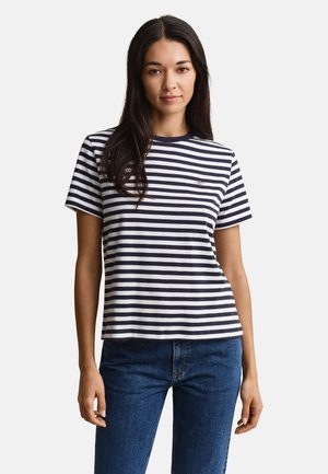 GANT, STRIPED SHIELD - T-shirt imprimé - evening blue