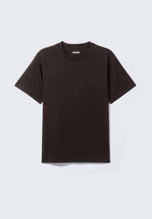 BOXY HEAVYWEIGHT - Βασικό μπλουζάκι - dark brown