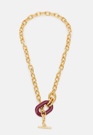 EXCLUSIVE DOUBLE NECKLACE - Halskette - gold-coloured/ruby red