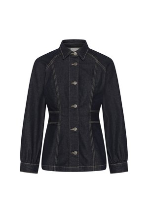 Kaffe, KAGHITA DENIM SHIRT - Veste en jean - dark blue unwashed denim