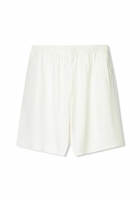 LINEN BLEND BERMUDA-SHORTS - Rövidnadrágok - white
